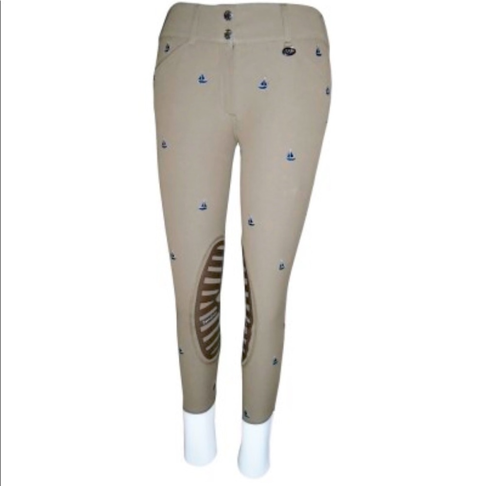 Equine Couture Natasha Boats knee patch breeches brand new 32